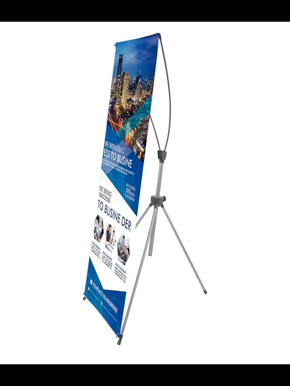 Blue X-Frame Banner Stand for Home Design Promotions -